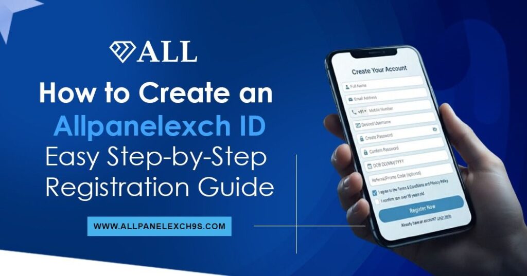 Allpanelexch ID registration guide showing the step-by-step account creation process